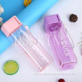 480ml Transparent instant cups square plastic water cups BPA free water bottle